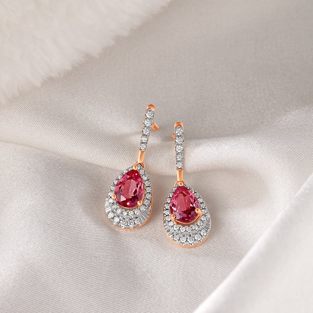 Chandelier Style Diamond Drop Earrings
