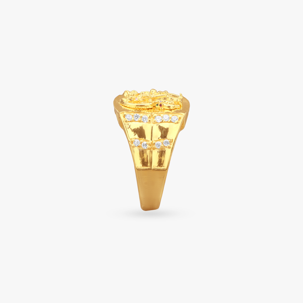 Murugan Glory Gold Ring for Men,,hi-res image number null