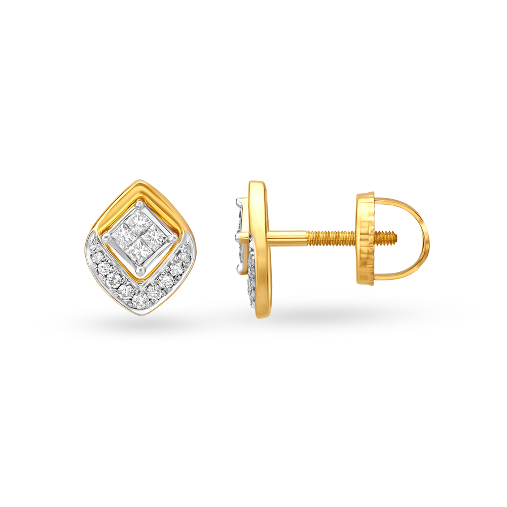 Rhombic Shape Diamond Pendant and Earrings Set,,hi-res image number null