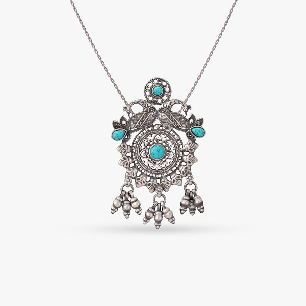 

Tribal Twinbird Silver Pendant