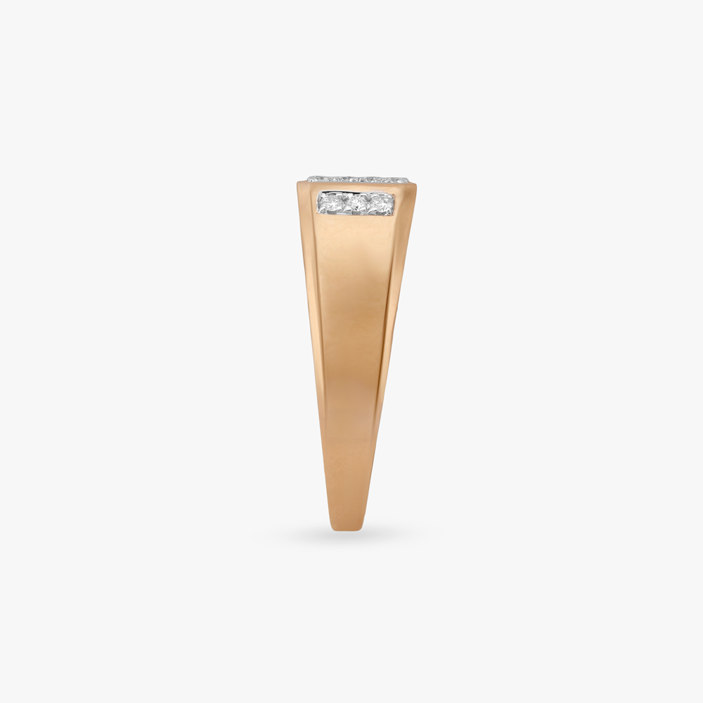 Rectangular Cluster Diamond Ring For Men,,hi-res image number null