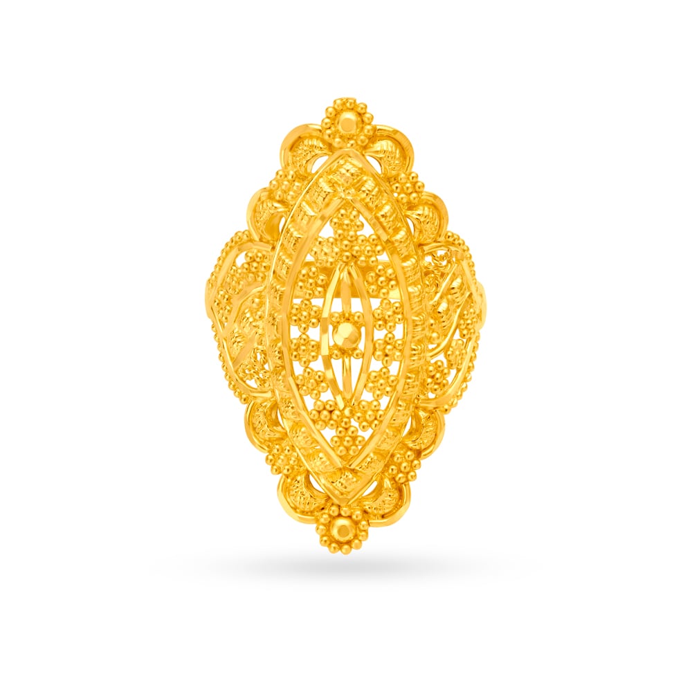Antique Oval Gold Finger Ring,,hi-res image number null