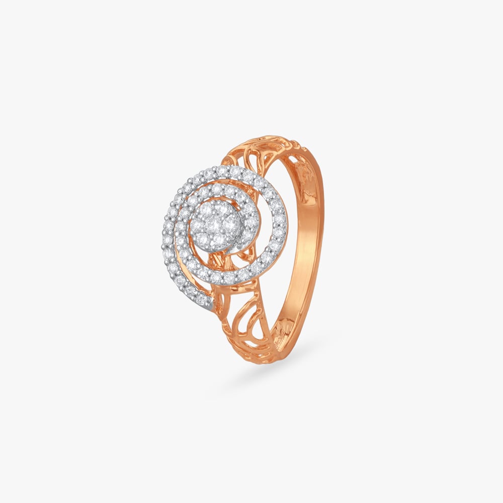 

Spirited Swirl Diamond Finger Ring