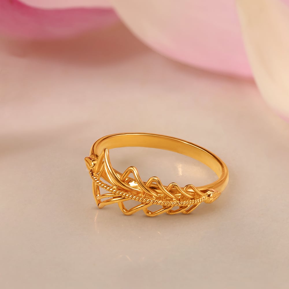 Imperial 22 Karat Gold Om Finger Ring