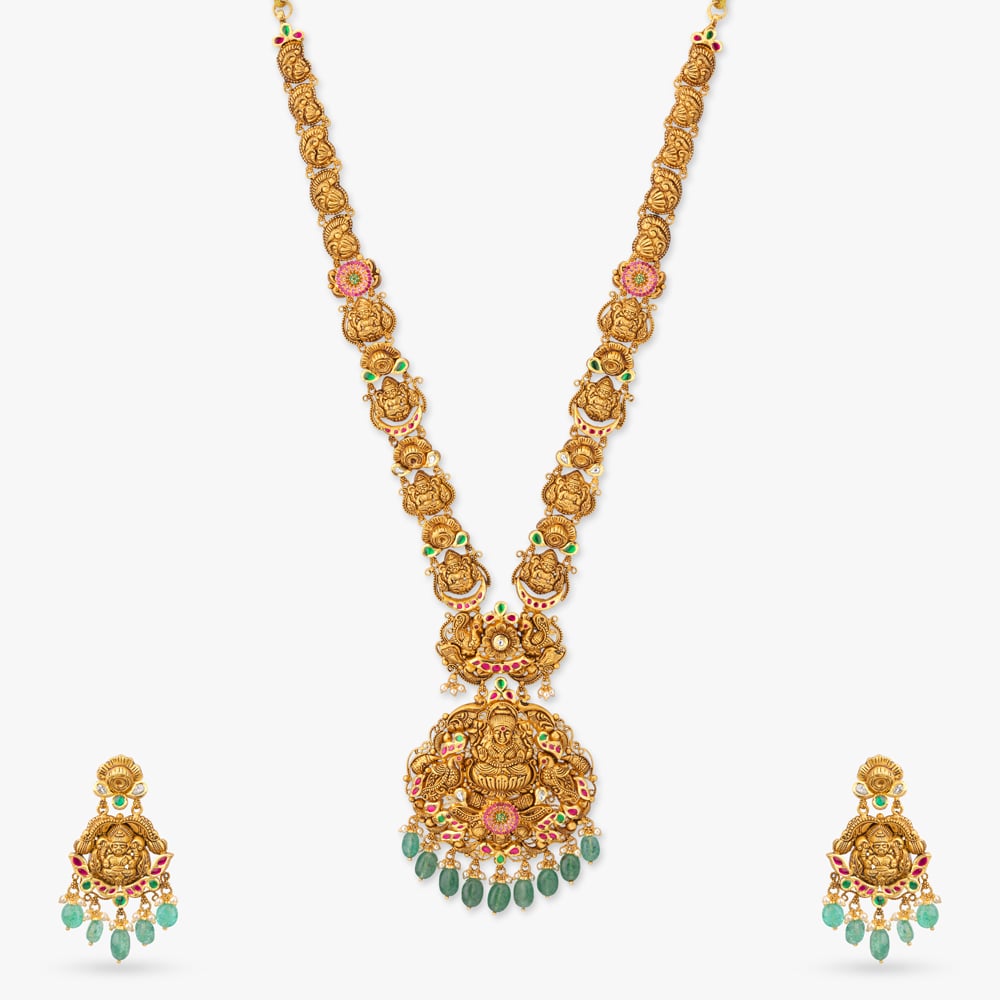 Temple Gold Bridal Necklace Set,,hi-res image number null