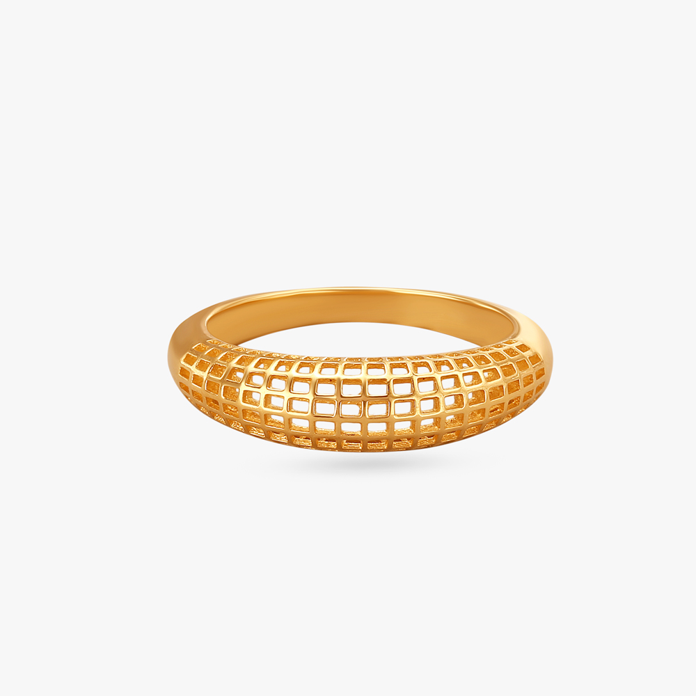 Lattice Luxe Gold Finger Ring,,hi-res image number null