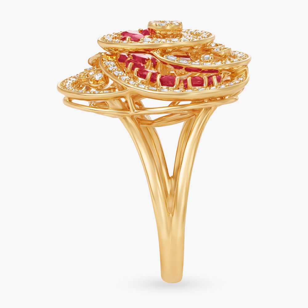 Spiral Serenade Diamond Ring,,hi-res image number null