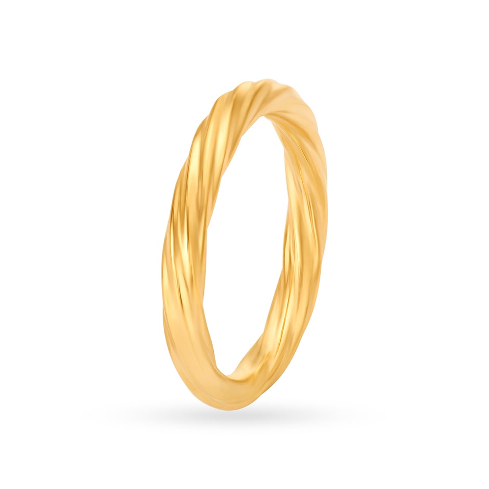 Yellow Gold Plated Twisted Ring