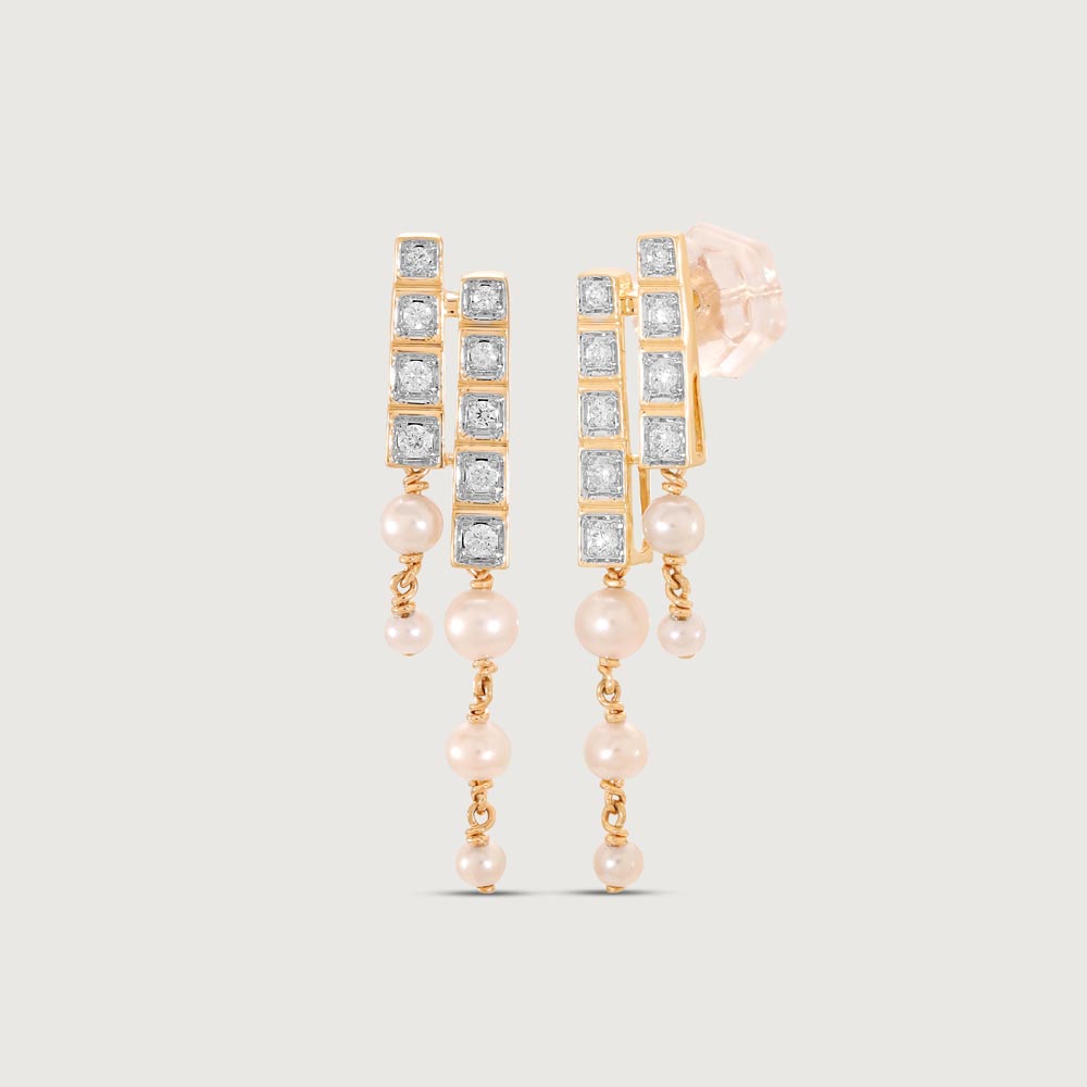 Minimal Geo Diamond Drop Earrings,,hi-res image number null