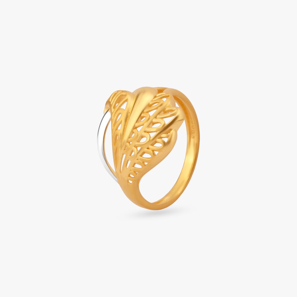 Whispering Leaf Gold Ring,,hi-res image number null