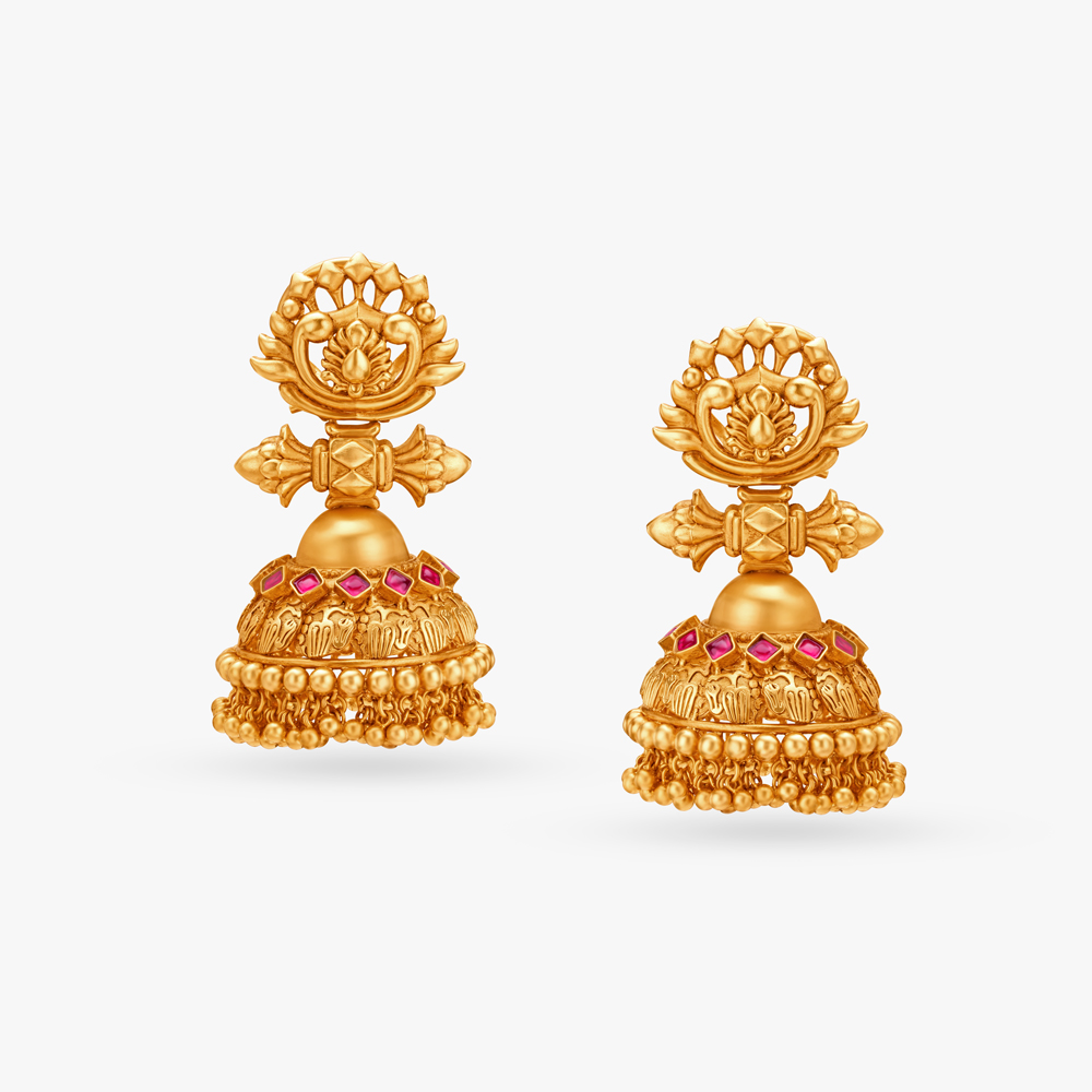 Intricate Chozha Jhumkis