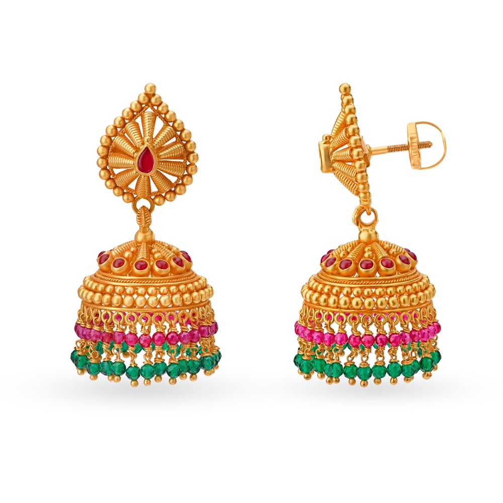 Enchanting Gold Gheroo Haram Necklace Set,,hi-res image number null