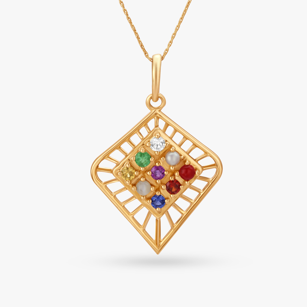 Navratna pendant tanishq 2025