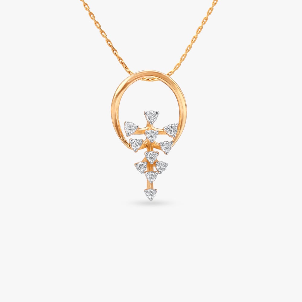 Chic Branch Diamond Pendant and Earrings Set,,hi-res image number null
