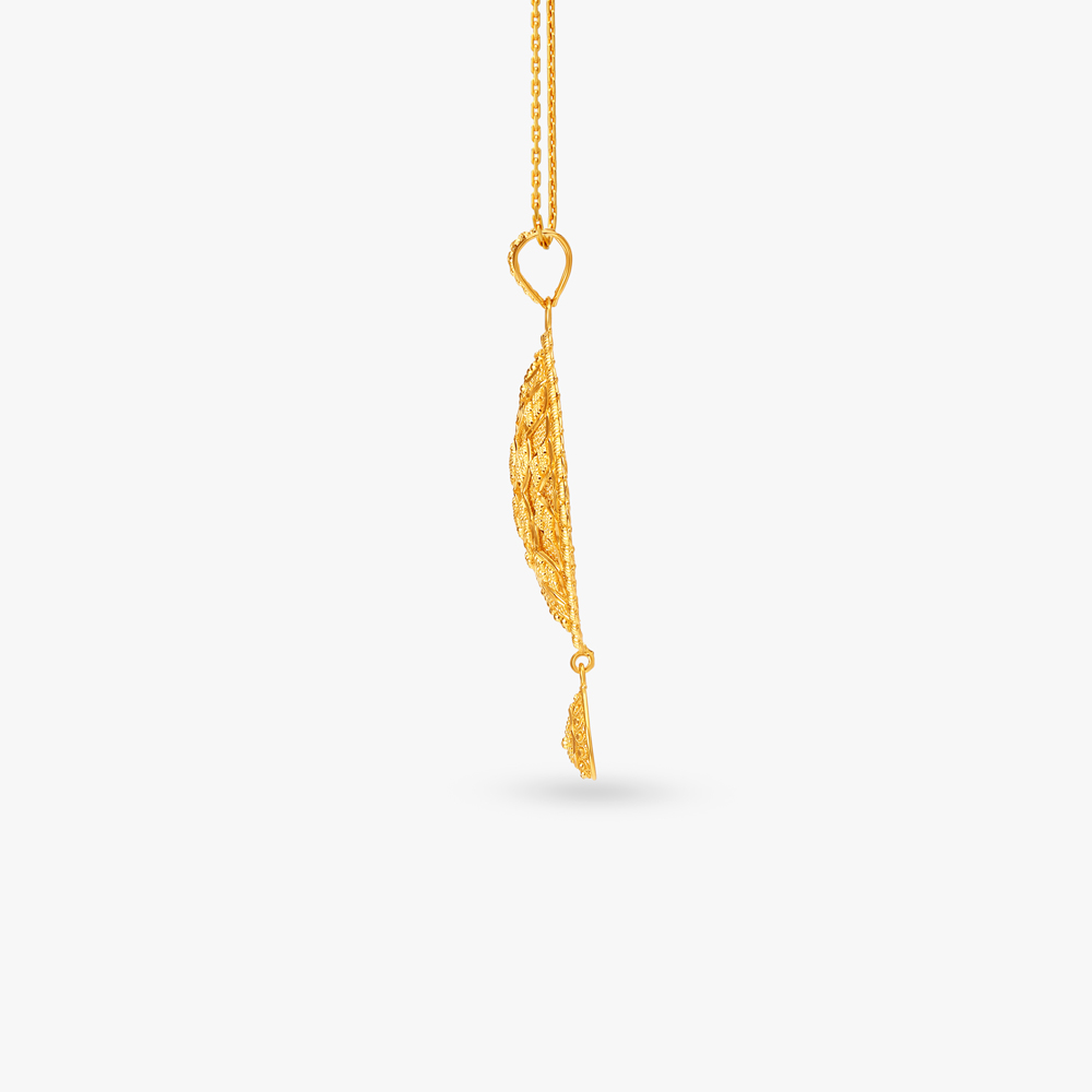 Mesmeric Gold Pendant and Earrings Set,,hi-res image number null