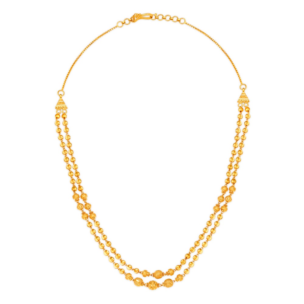 Blueberry gold layer chain necklace beads studded – Blueberry Accessories