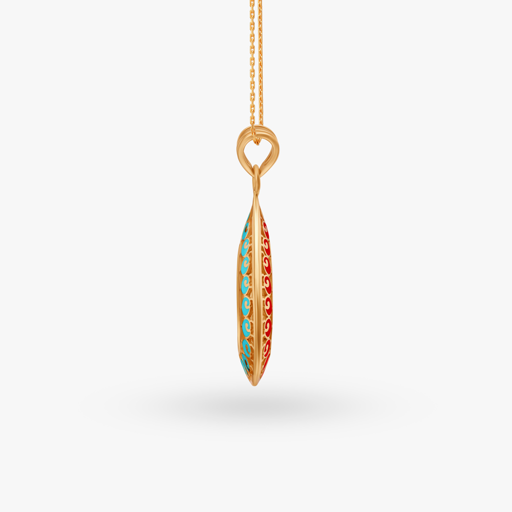 Charming Enamel Pendant and Earrings Set,,hi-res image number null
