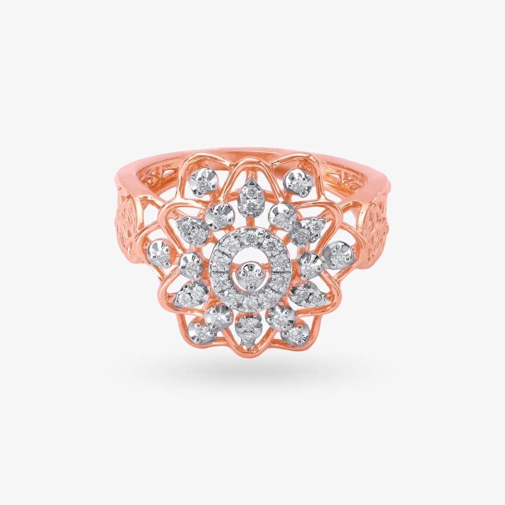 Radiant Rosette Diamond Ring,,hi-res image number null