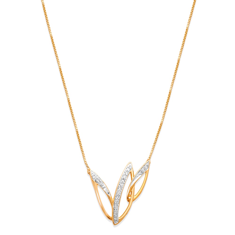 14KT Yellow Gold Verdant Majesty Diamond Necklace,,hi-res image number null