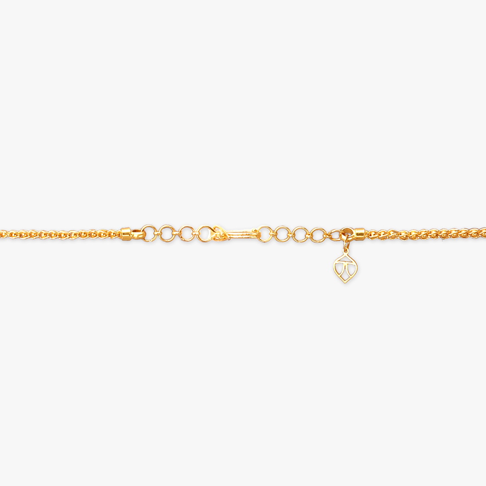 Floral Enamel Gold Necklace Set,,hi-res image number null