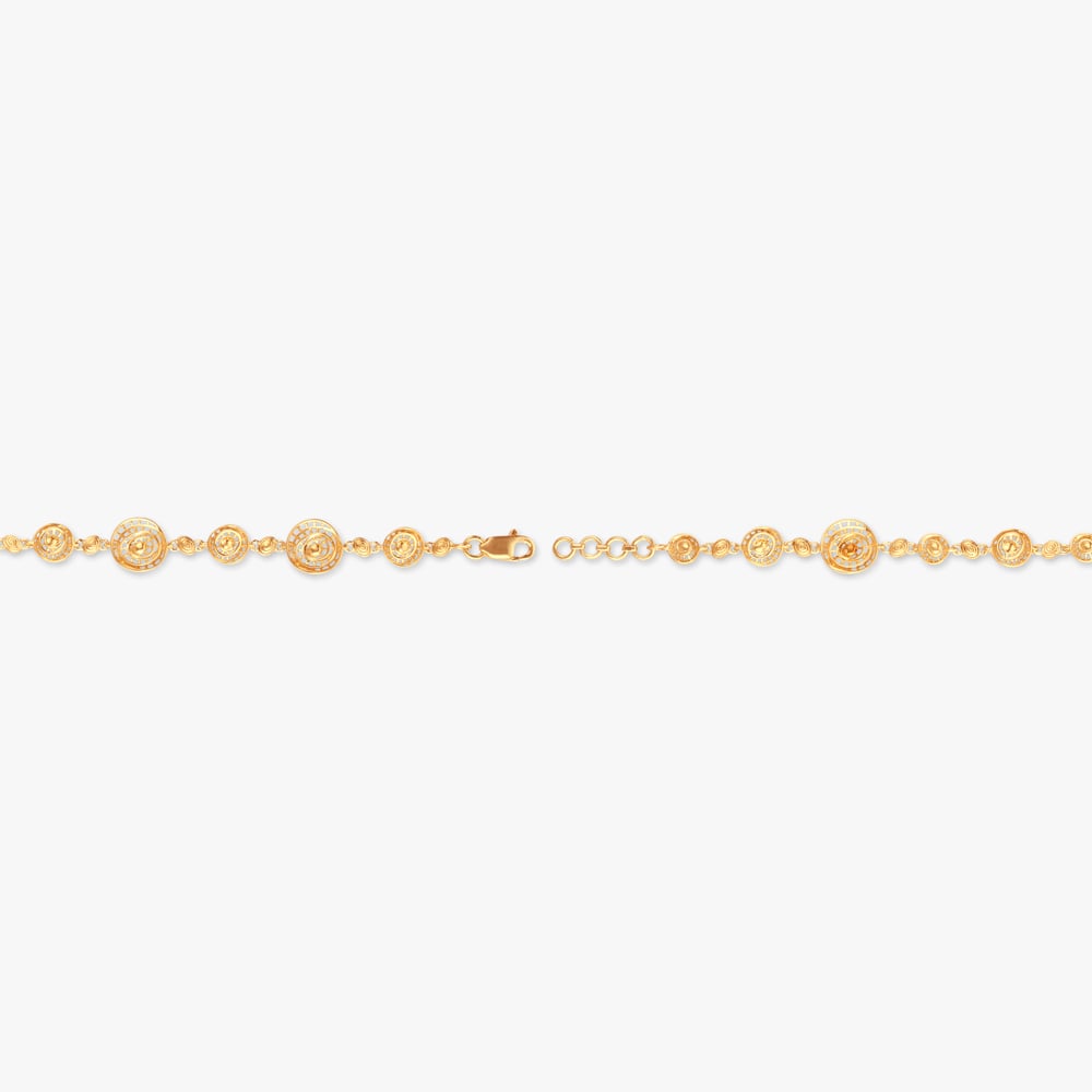 Whirl Charm Gold Bracelet,,hi-res image number null