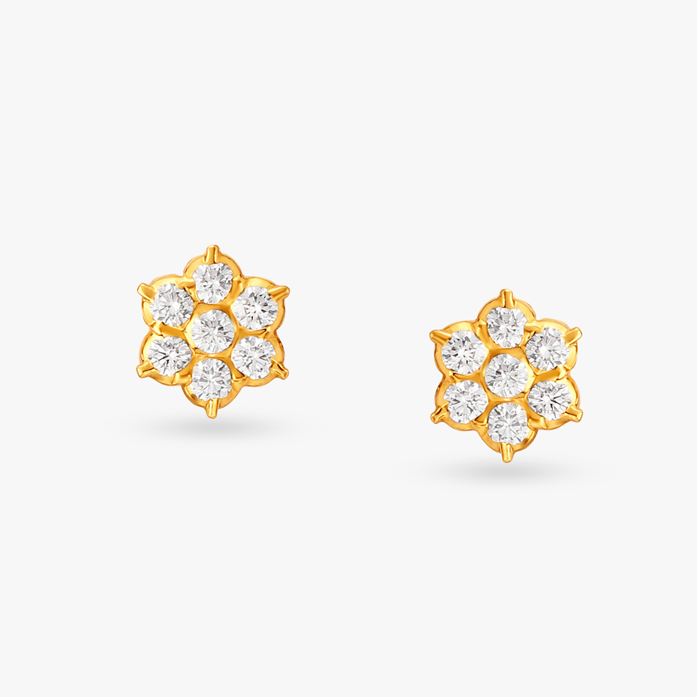 

Majestic Bloom Diamond Stud Earrings