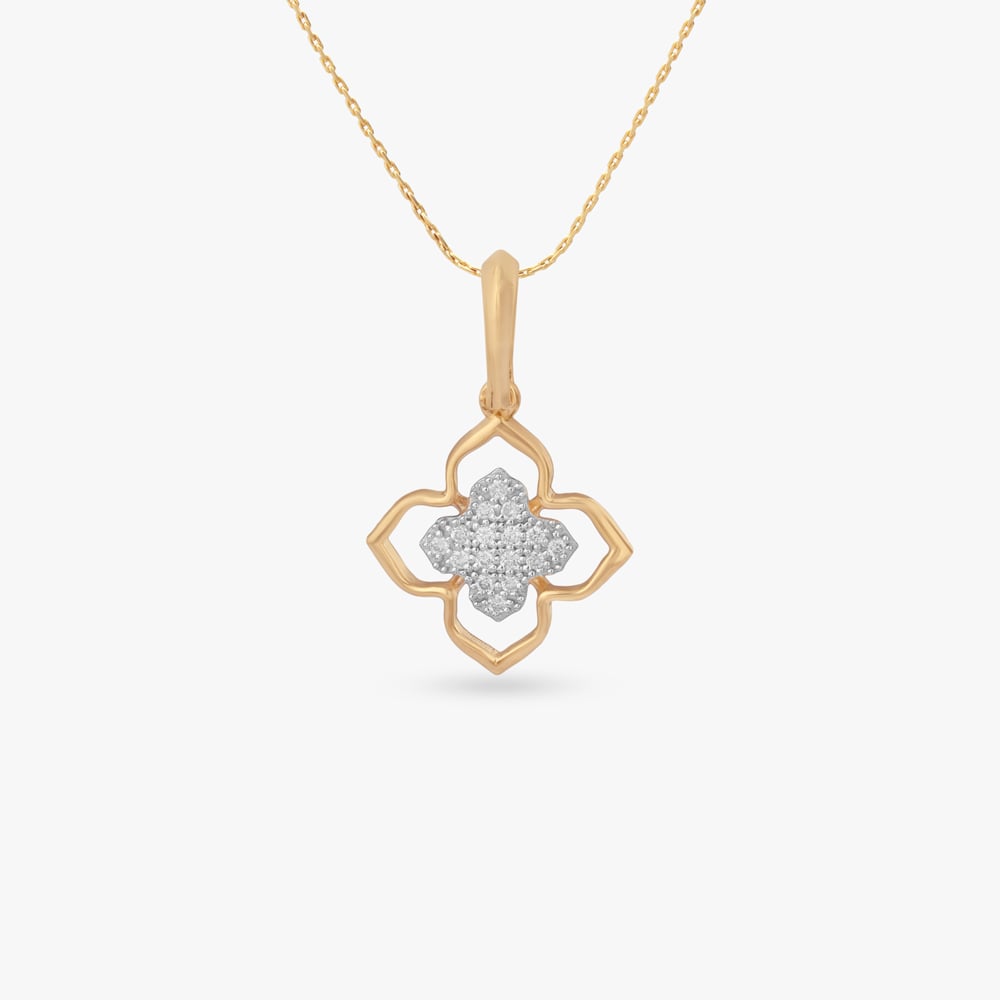 Petal Crest Diamond Pendant,,hi-res image number null