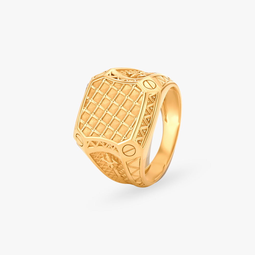 Graceful Hexagonal Finger Ring,,hi-res image number null