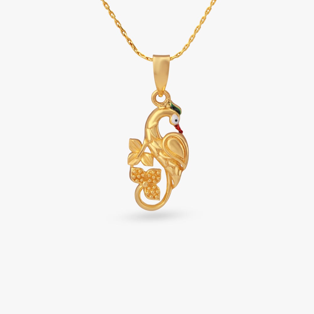 

Majestic Peacock Gold Pendant