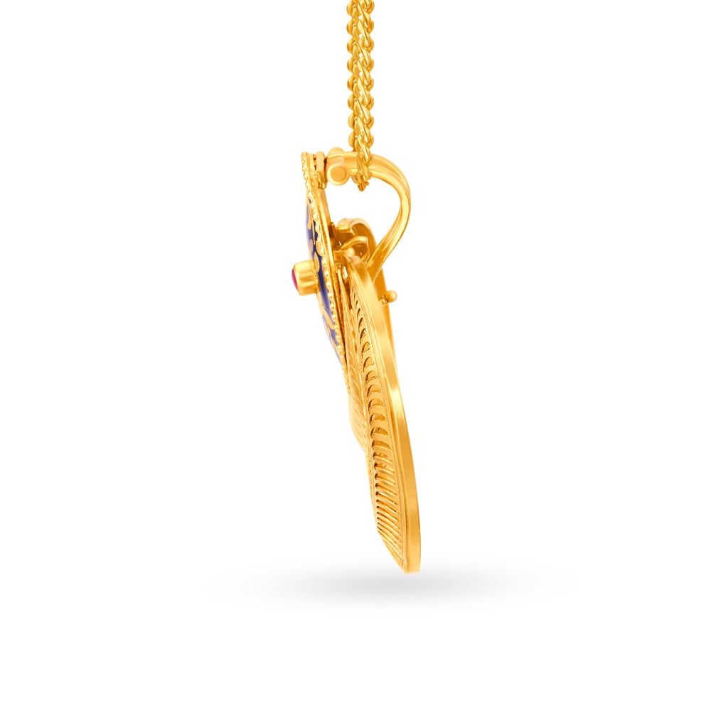 Stunning Enamel Gold Necklace set,,hi-res image number null
