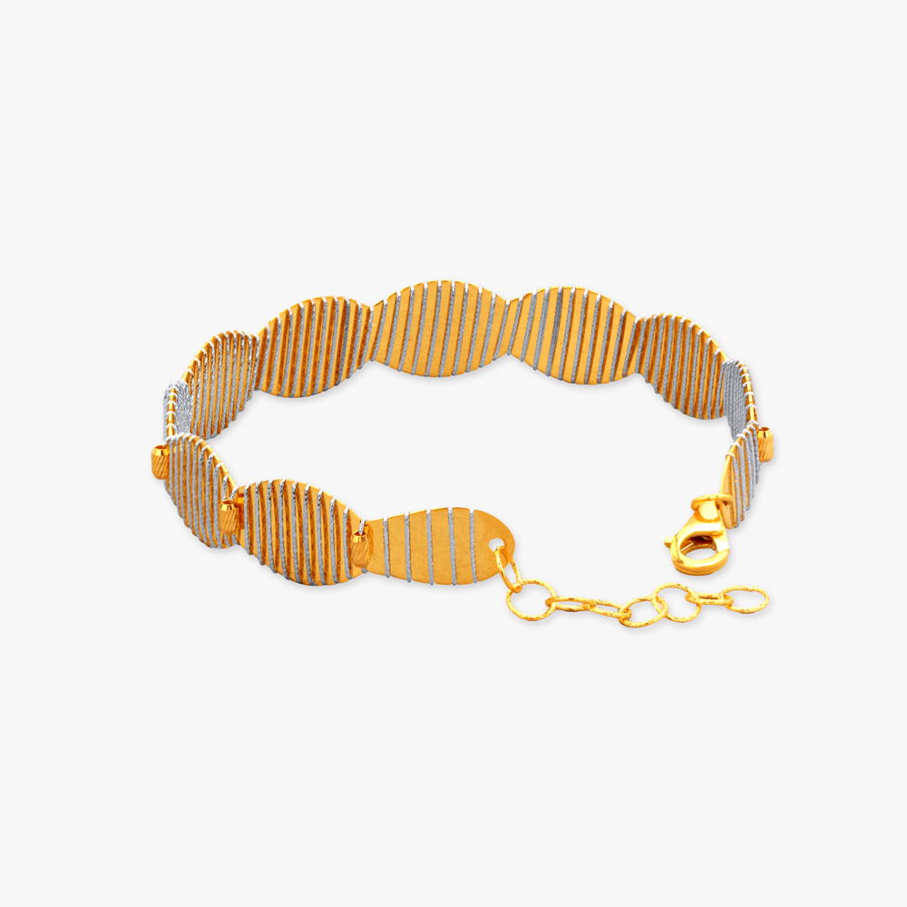 Glam Wave Gold Bangle,,hi-res image number null