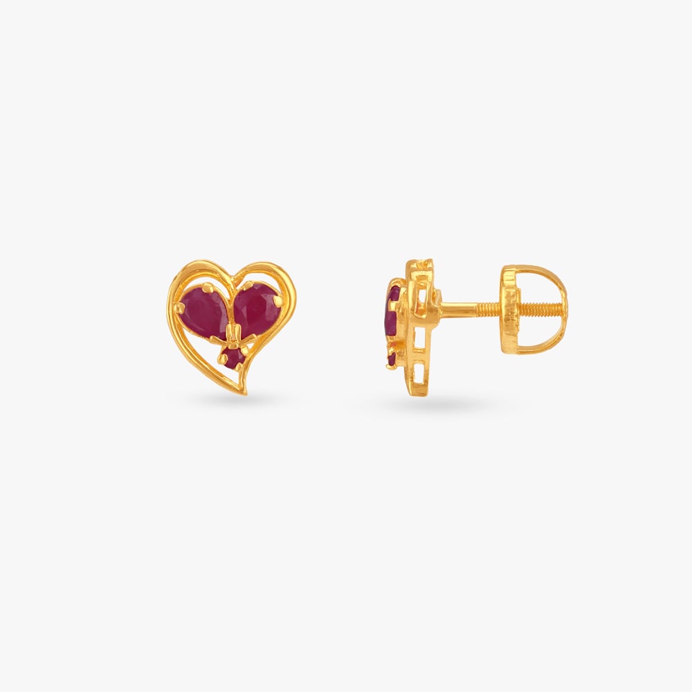Sweetheart Stud Earrings,,hi-res image number null