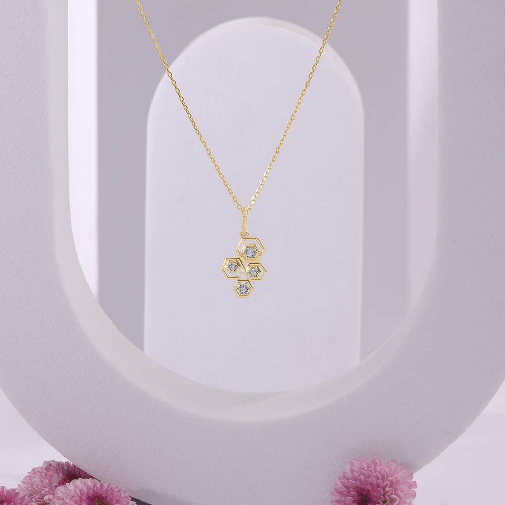 Honeycomb Radiance Diamond Pendant,,hi-res image number null