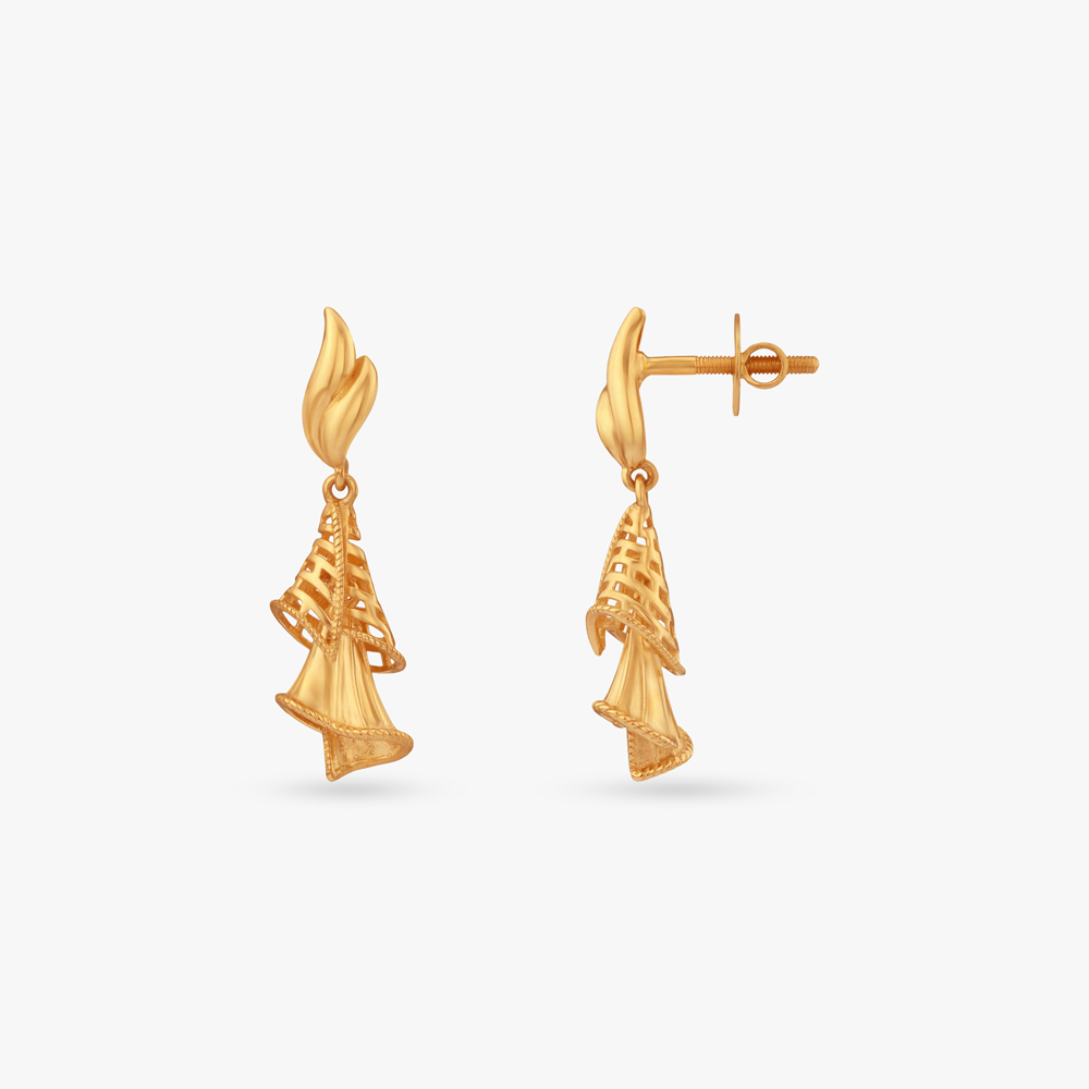 

Cascading Bell Gold Drop Earrings