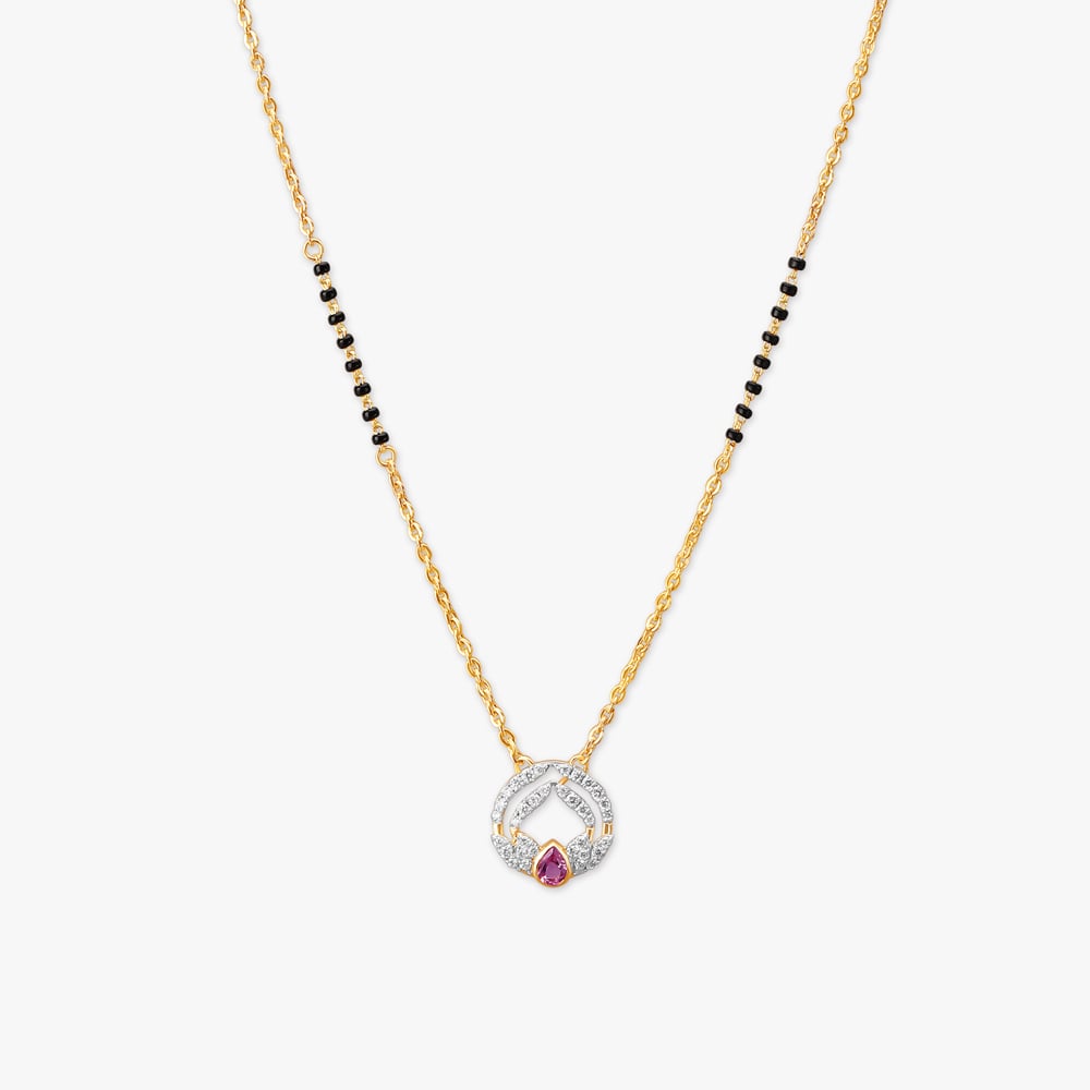 Twilight Bloom Diamond Mangalsutra,,hi-res image number null