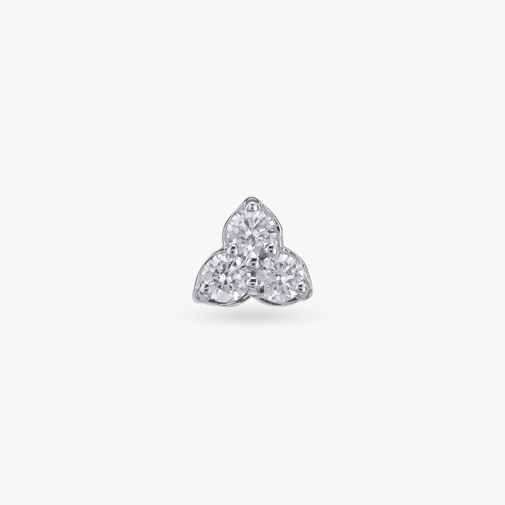Blossom Trio Diamond Nose Pin,,hi-res image number null