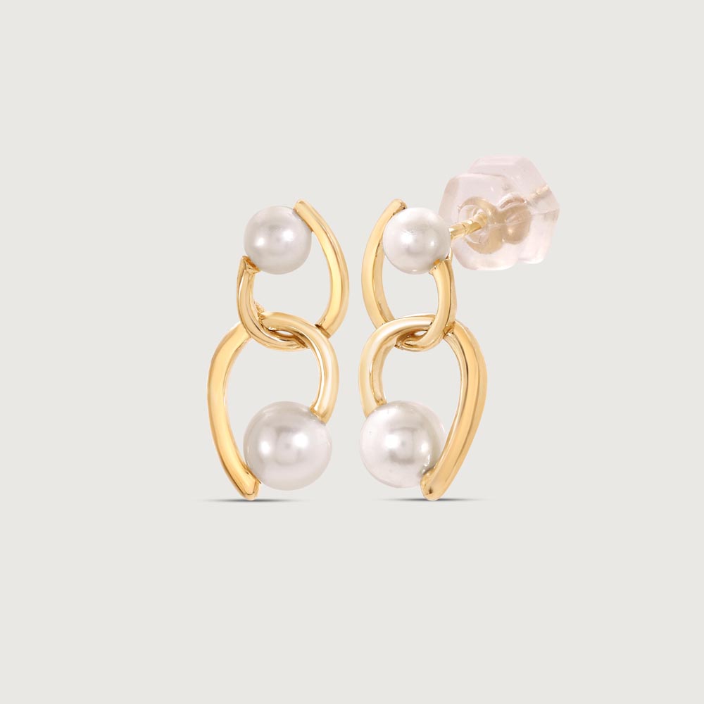 Edgy Chic Pearl Stud Earrings,,hi-res image number null
