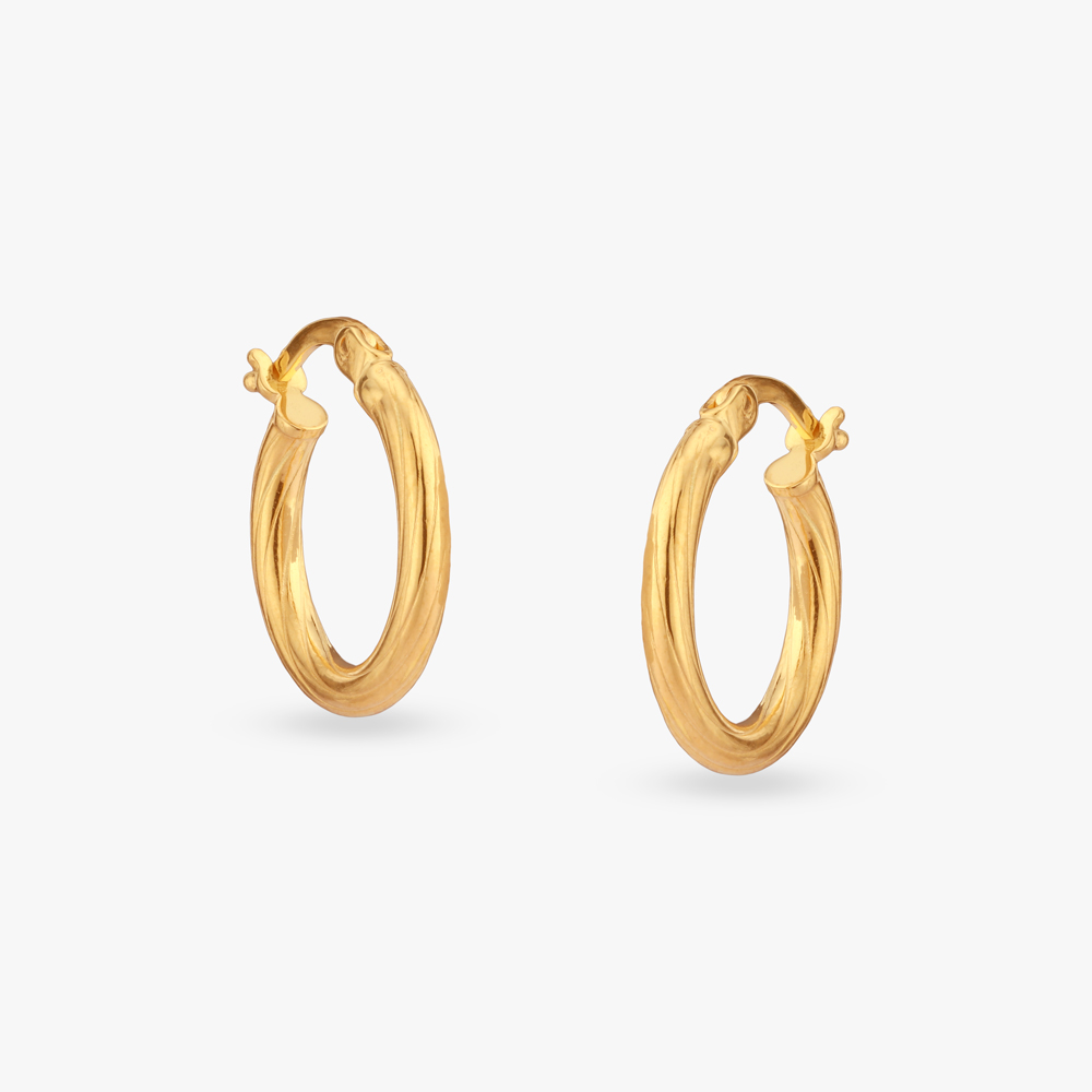 

Luminous Loop Gold Hoop Earrings