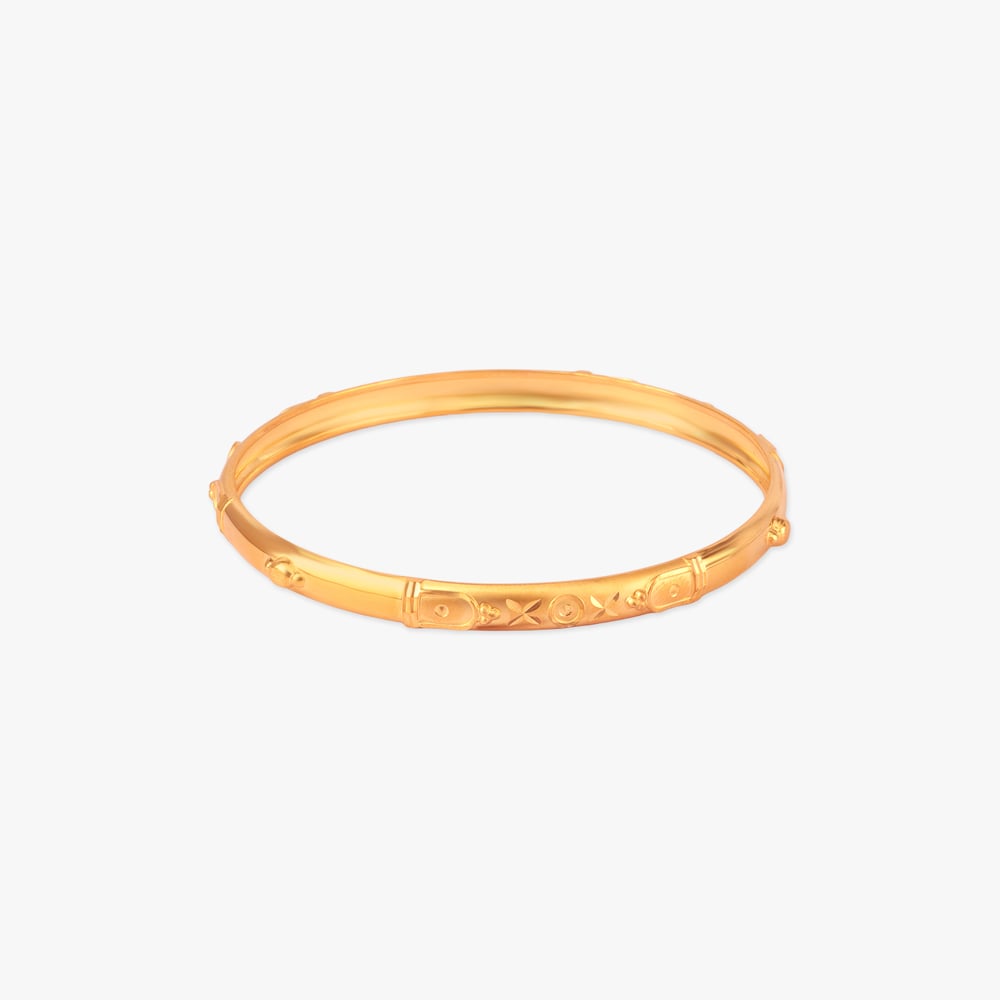 Floral Rhythm Gold Bangle,,hi-res image number null