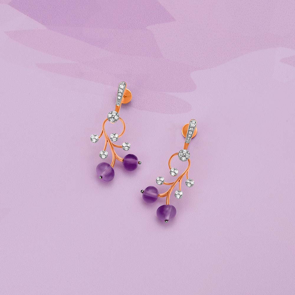 Dream of Lavender Drop Earrings