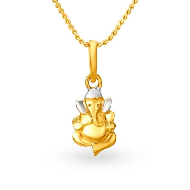 Sublime Lord Ganesha Two Toned Pendant,,hi-res image number null