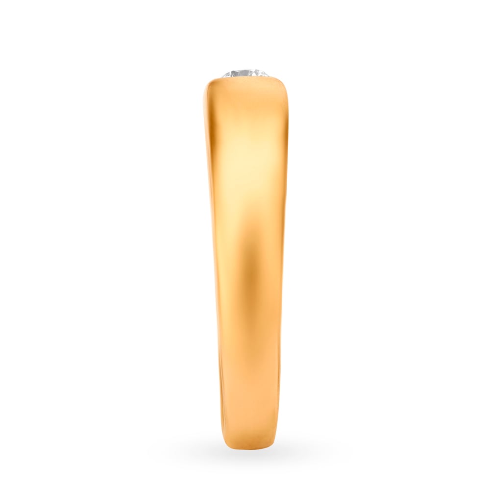 Timeless 22 Karat Yellow Gold And Diamond Finger Ring,,hi-res image number null