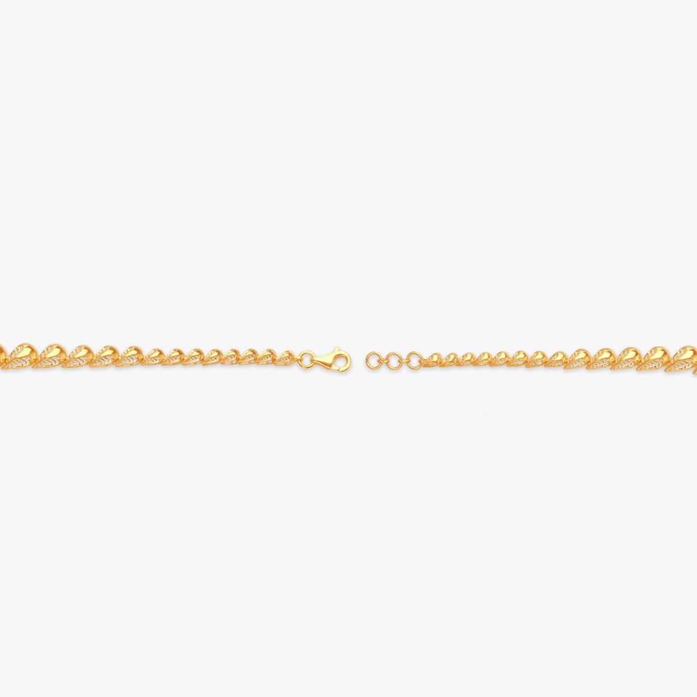 Leaf-Twist Gold Bracelet,,hi-res image number null