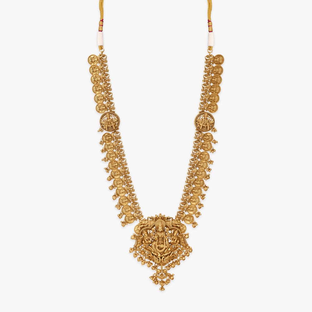 Classic Nakshi Gold Long Necklace Set,,hi-res image number null
