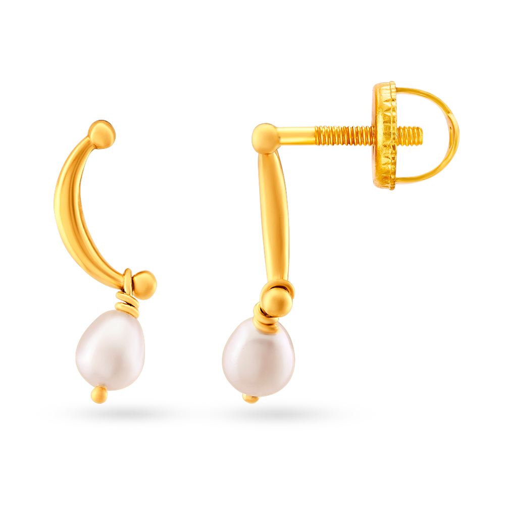 Glistening Pearl Drop Earrings