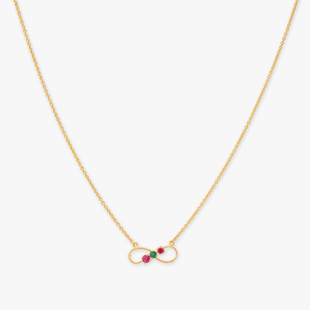 Infinity Gold Necklace Set,,hi-res image number null