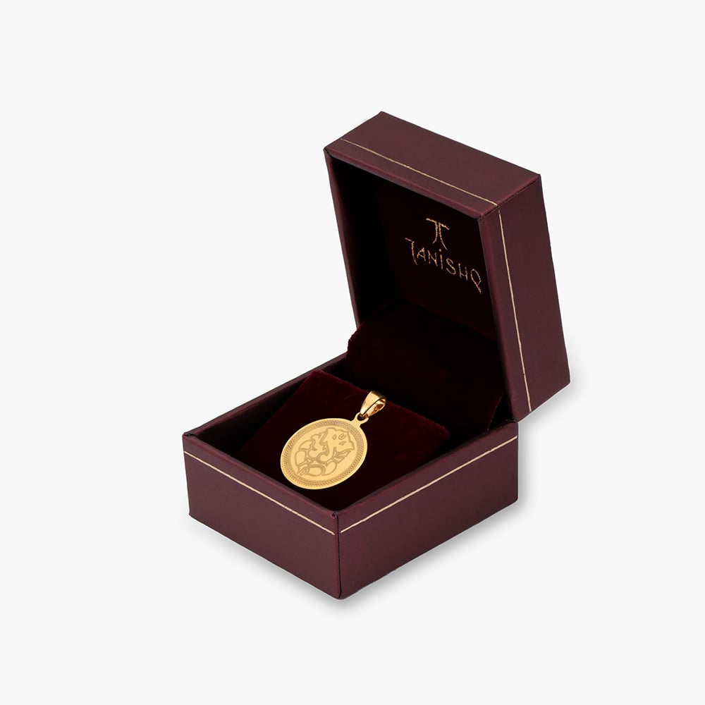 Sacred Lord Ganesha Gold Pendant,,hi-res image number null