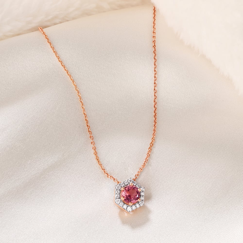 Blushing Glow Diamond Necklace,,hi-res image number null