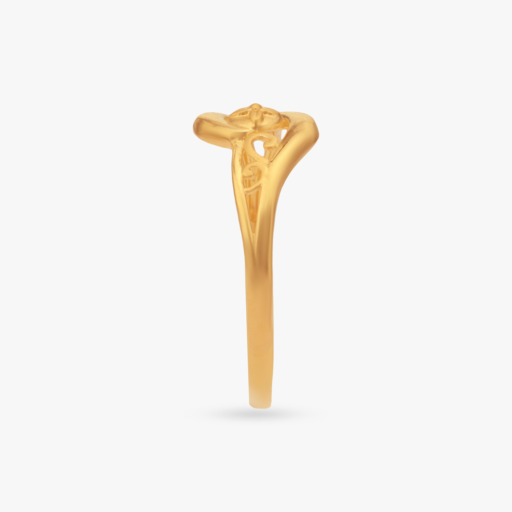 Swirl Bloom Gold Ring,,hi-res image number null