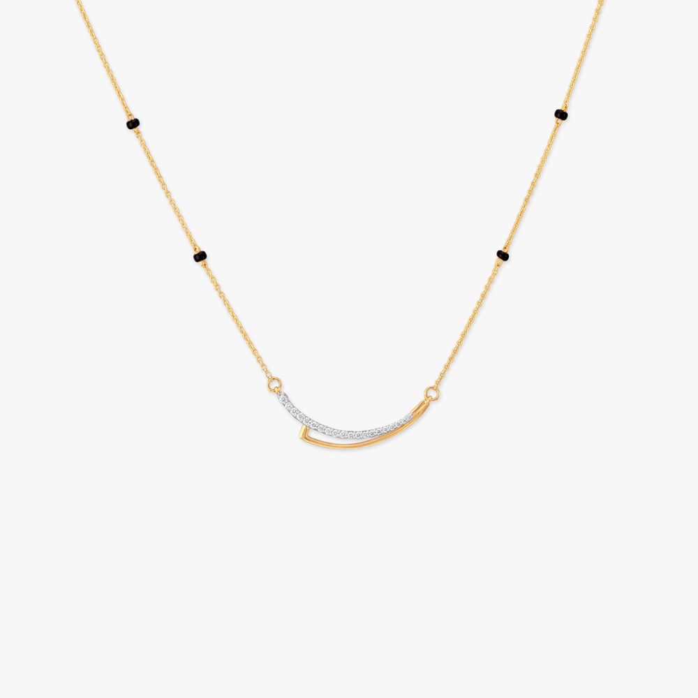 Lunar Arc Diamond Mangalsutra,,hi-res image number null